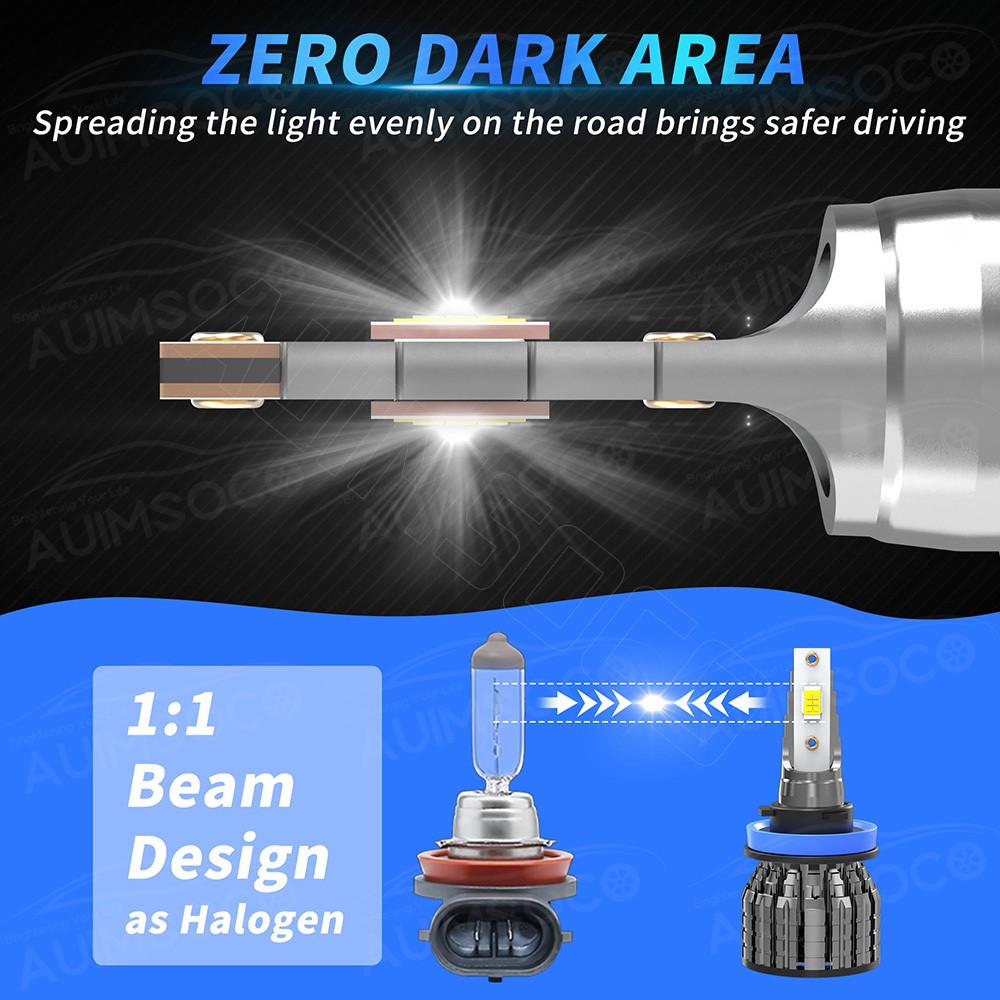 For Jeep Compass 2011-2021 LED Headlight High Low Beam 6500K White Combo 4x