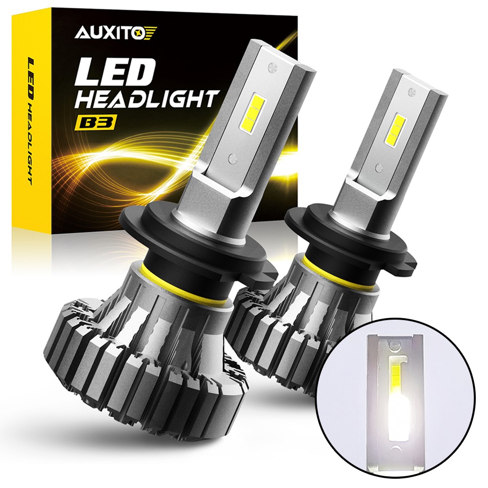 2-20 H7 LED Headlight Bulb 6500K High/Low Beam Super Bright White Lamp AUXITO B3