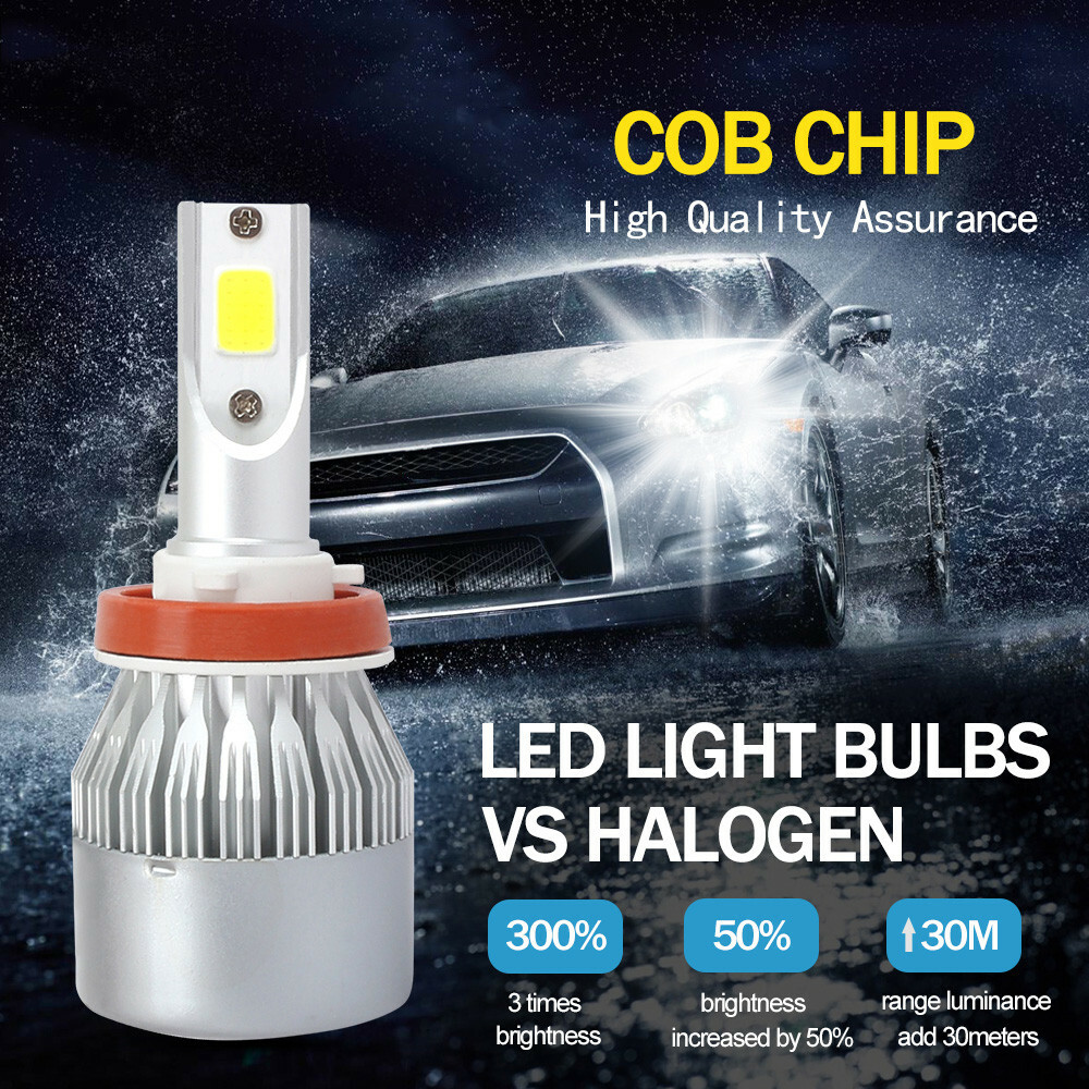 Combo LED Headlight Bulbs Fit for Chevy Malibu Impala High Low Beam 6000K 4pcs