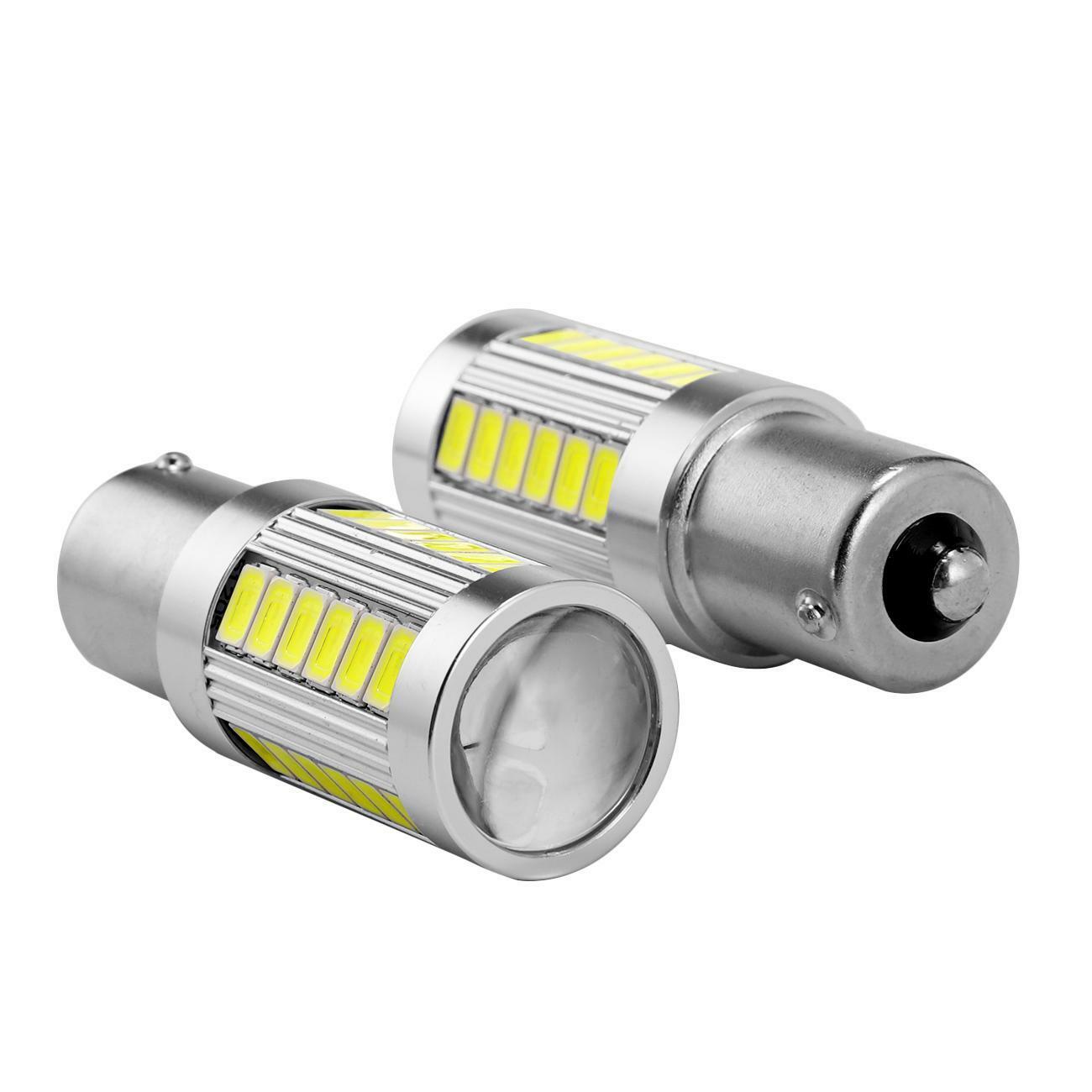 AUXBEAM LED Turn Signal Light 1156 7506 BA15S 6000K Pure White Bright DRL Bulbs
