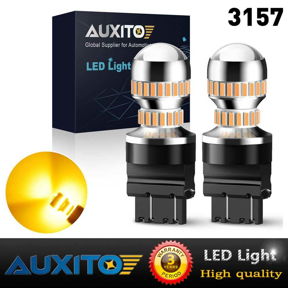 AUXITO 3000K Amber 3157 Anti Hyper Flash LED Turn Signal Light Bulb Canbus
