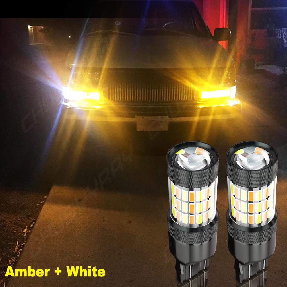 LED Front Rear Turn Light Signal Blinker Bulbs 7441 7440 Amber Error Free