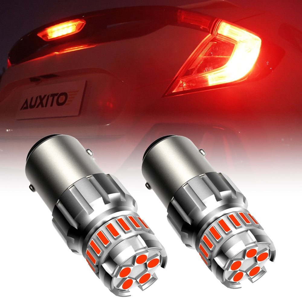AUXITO 1157 2057 Red LED Stop Turn Signal Brake Tail Light Bulbs BAY15D 2-20x