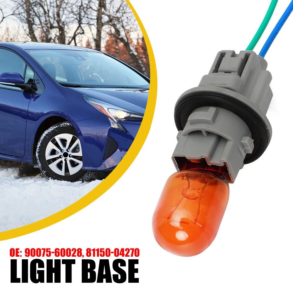 Fit Toyota Amber Bulb Brake Socket Turn Signal Light Wire Harness Plug Connector
