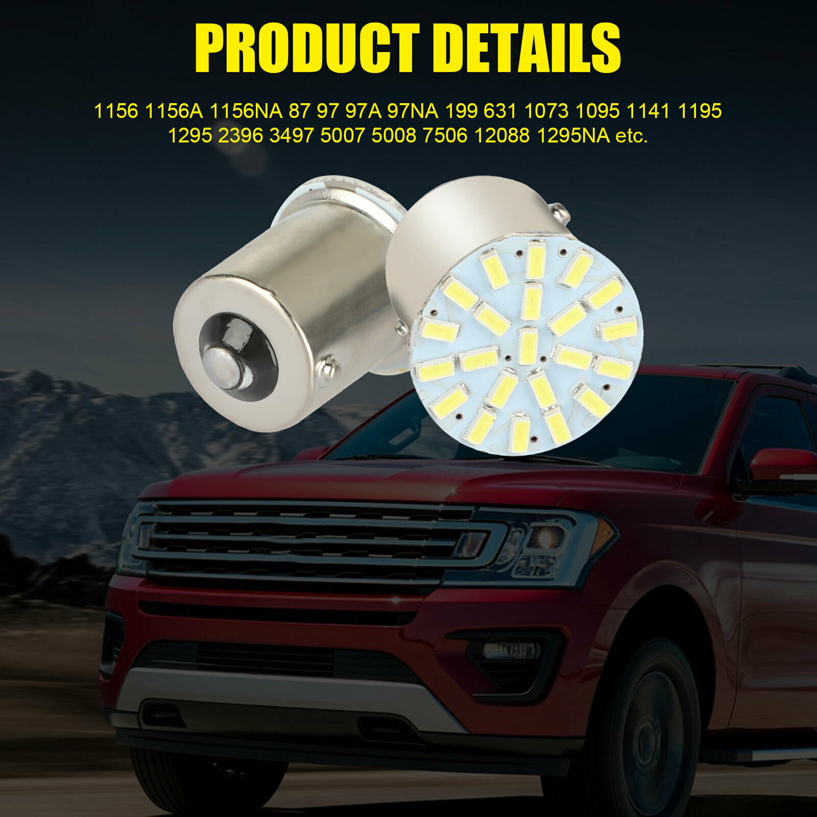 10x 1156 Interior LED Bulbs For 2008-17 Freightliner Cascadia Sleeper Cab Light