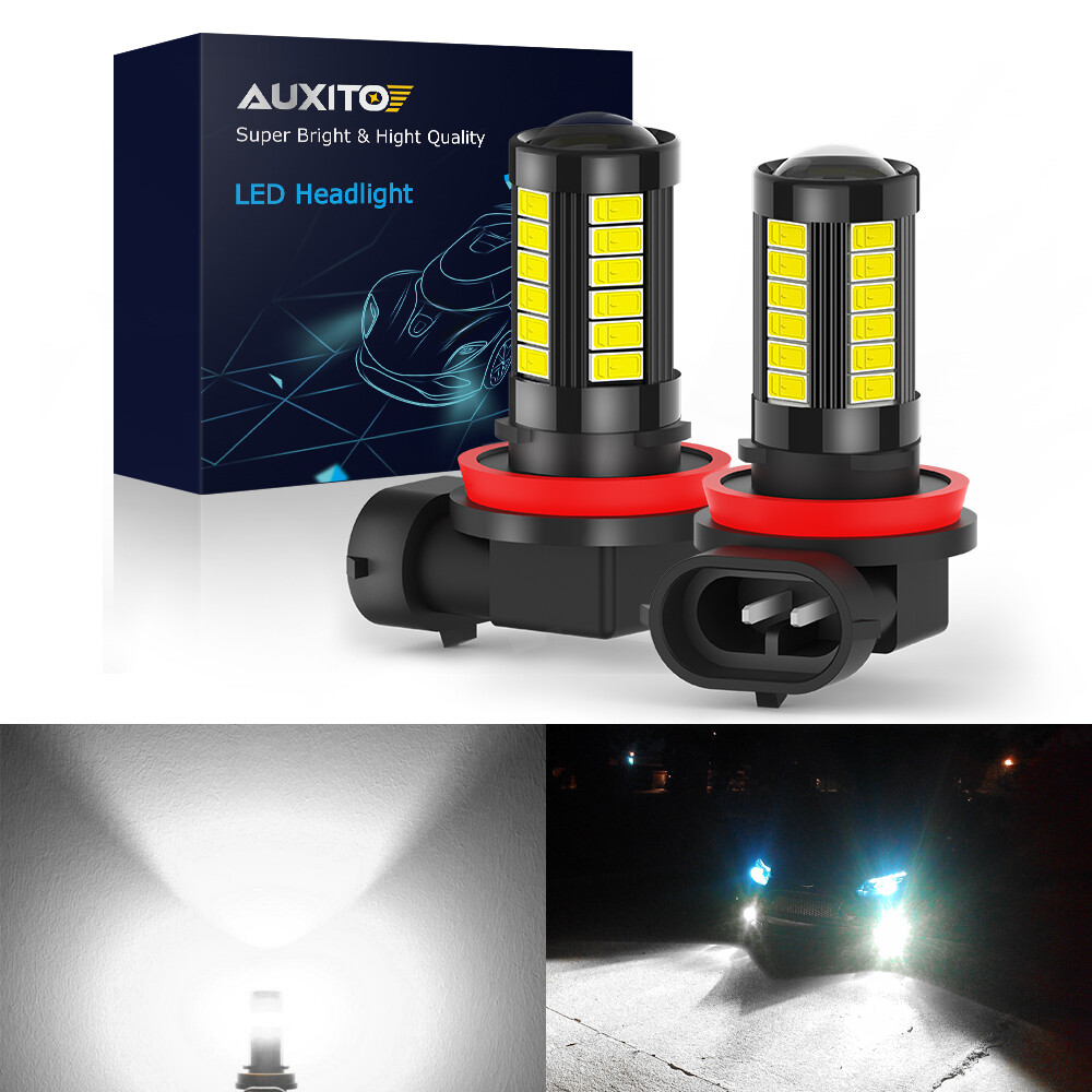 AUXITO LED Fog Driving Light H11 H16 H8 6000K Super Bright Bulbs 5630SMD 2000LM