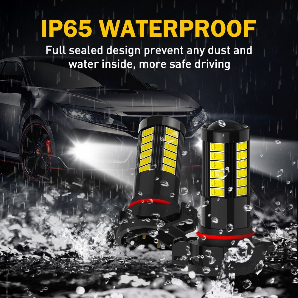 2pc LED Fog Light Bulb Fog H16 Light Bulb White 6000K High Power Lamps NEW 2/4x