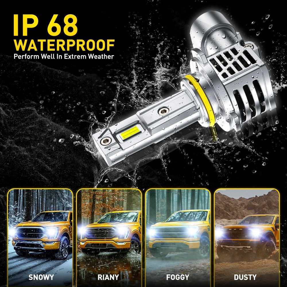 H11 9005 9006 LED Headlight Bulbs Conversion Kit High Low Beam Lamp 6500K White