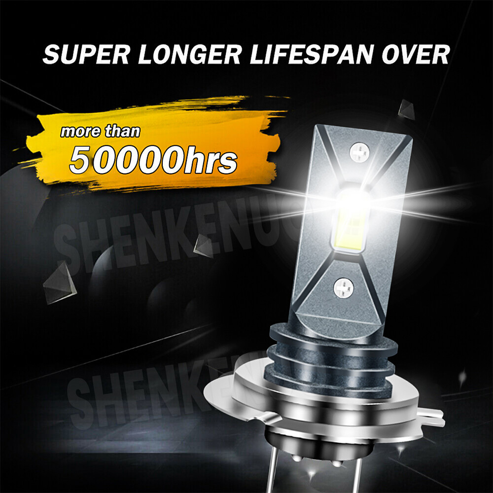 H7 6000K Super Bright 3570 CSP LED Headlight Bulbs Kit High Low Beam Fog Light
