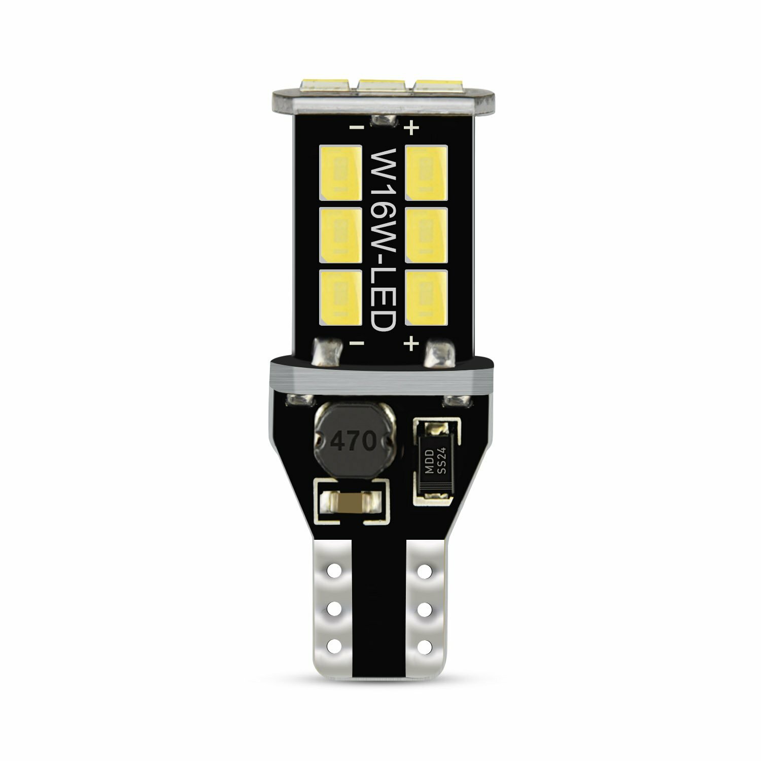 2x Super Bright 2400LM T15 921 912 W16W LED Tail Backup Reverse Light Bulb 6500K