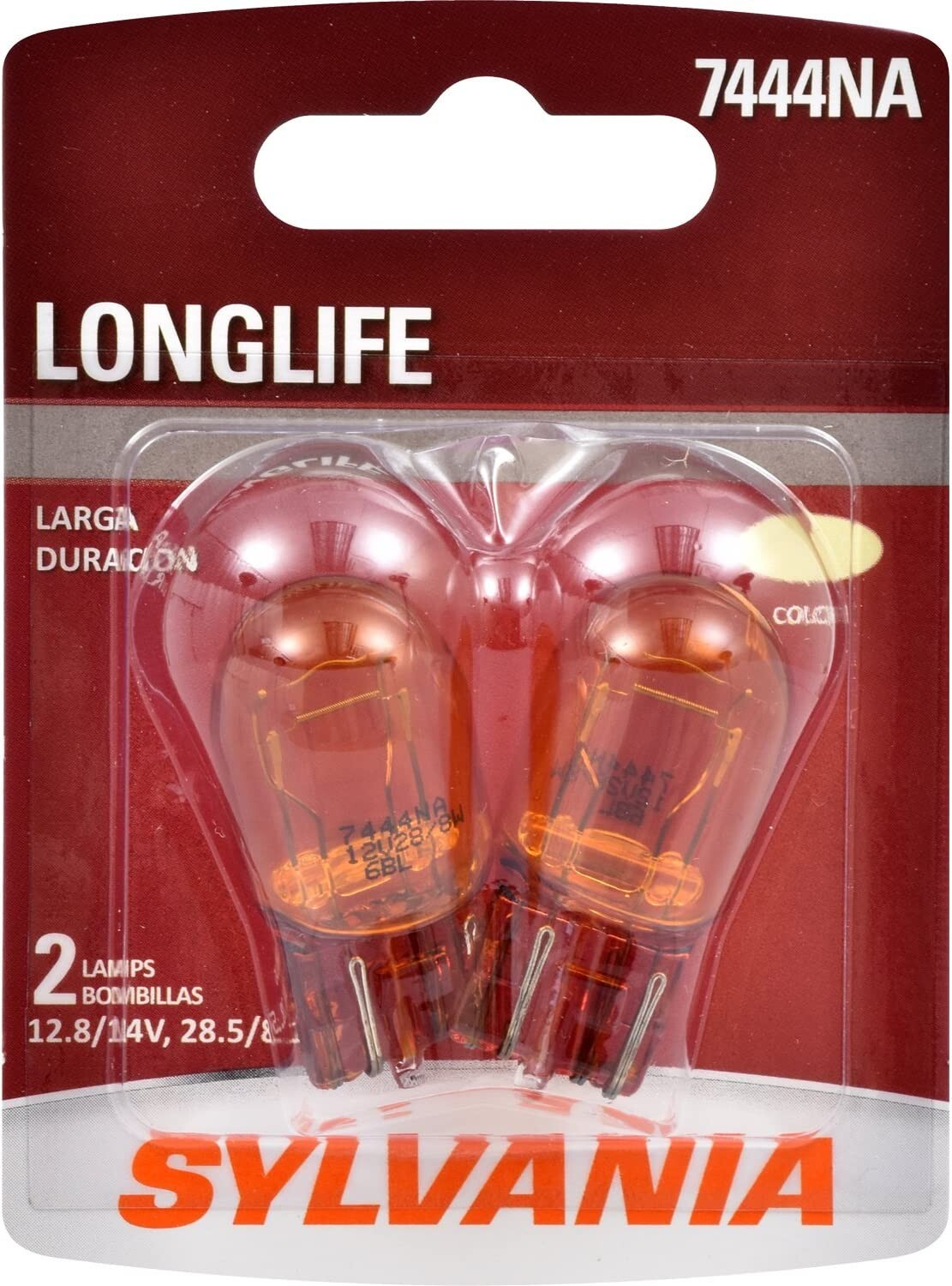Sylvania LongLife 7444NA 28/8W Two Bulbs Front Turn Signal Light Replace OE Fit