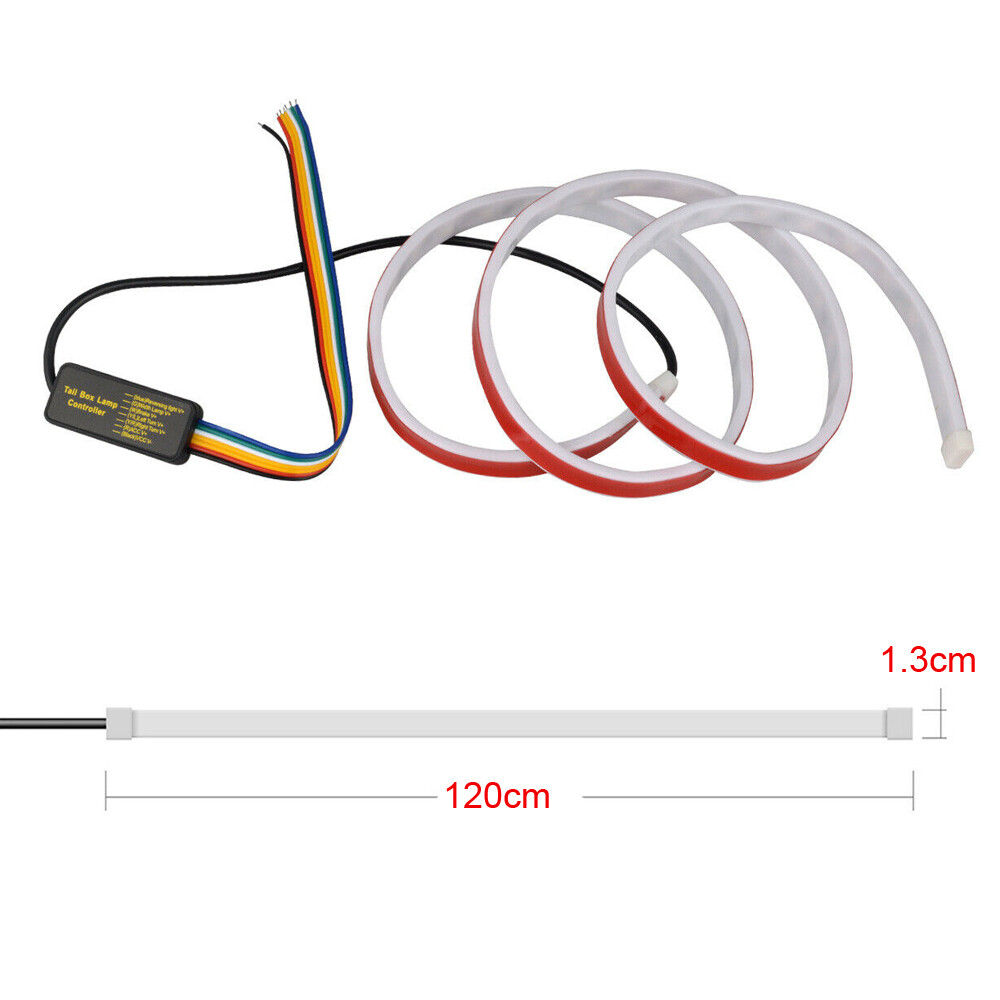LED RGB Colorful Car Tail Lamp Flow Strip Brake Turn Signal Light Accessories