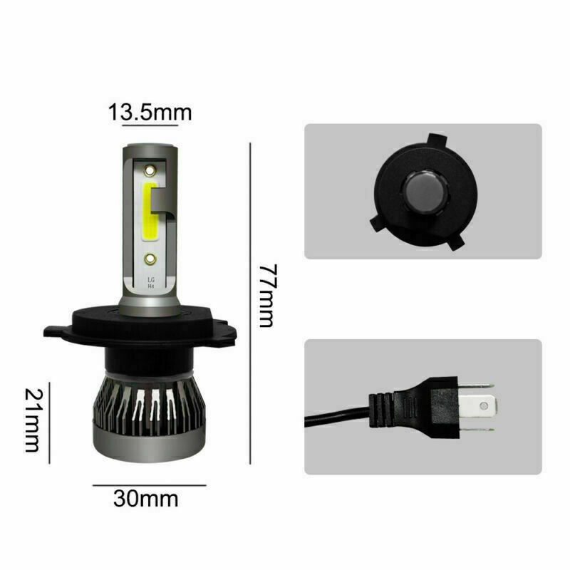 2X H4/HB2/9003 MINI1 LED Headlight 36W 8000LM COB Bulbs Kit Hi/Low Beam 6000K UE
