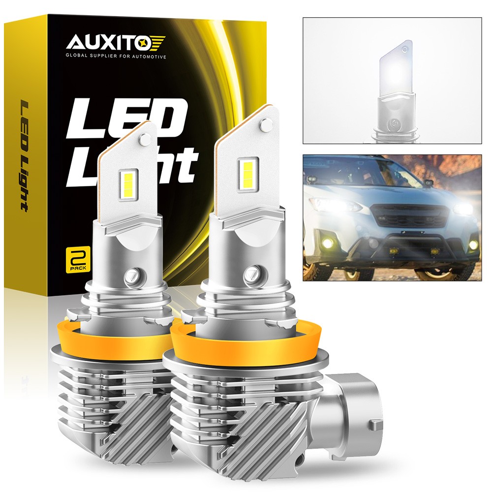 LED Headlight Bulb AUXITO H11 H9 H8 Low Beam Fog Light 17W 20000LM 6000K White
