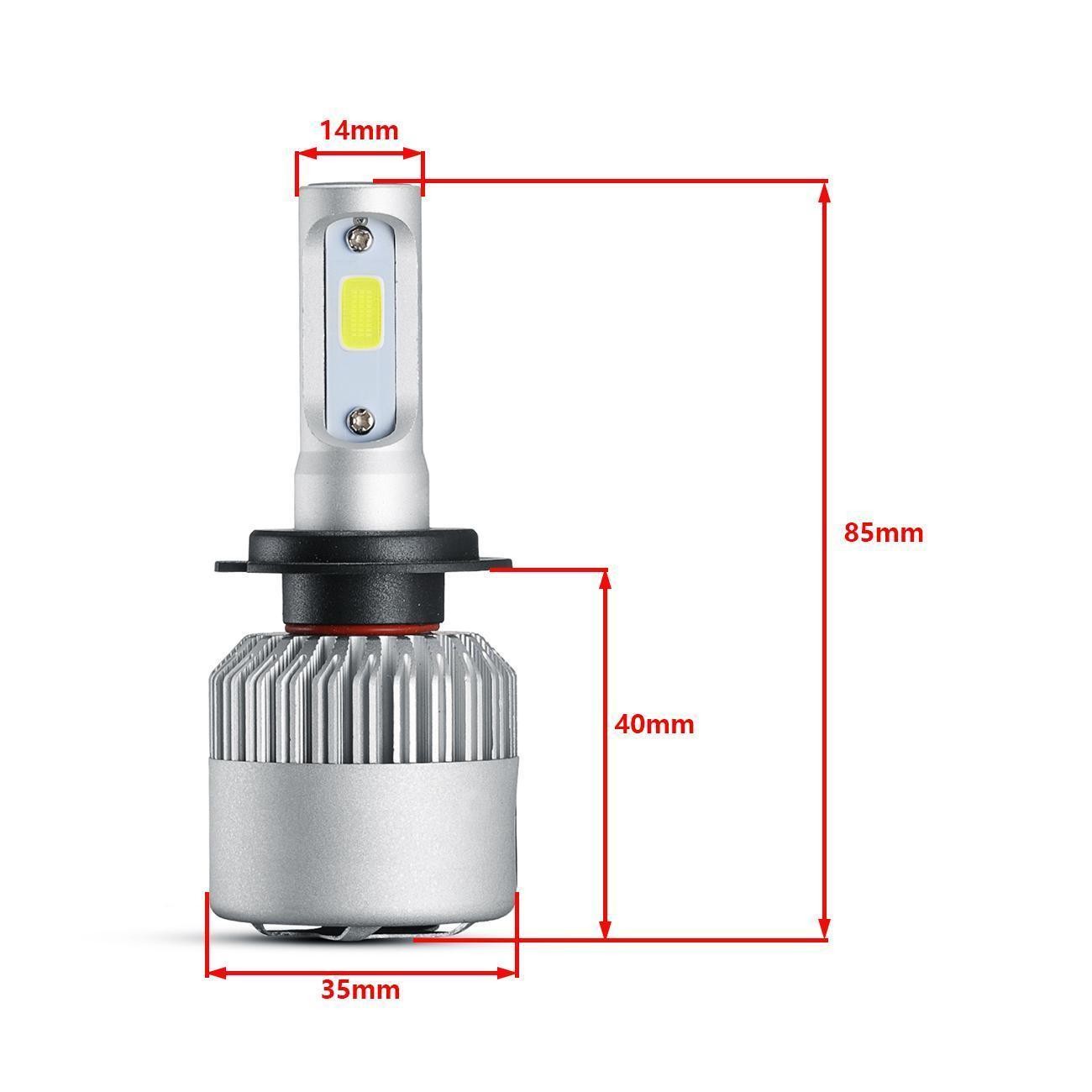 4-Sides H7 H7 LED Headlight Kit High Low Beam Bulbs 360000LM White Super Bright