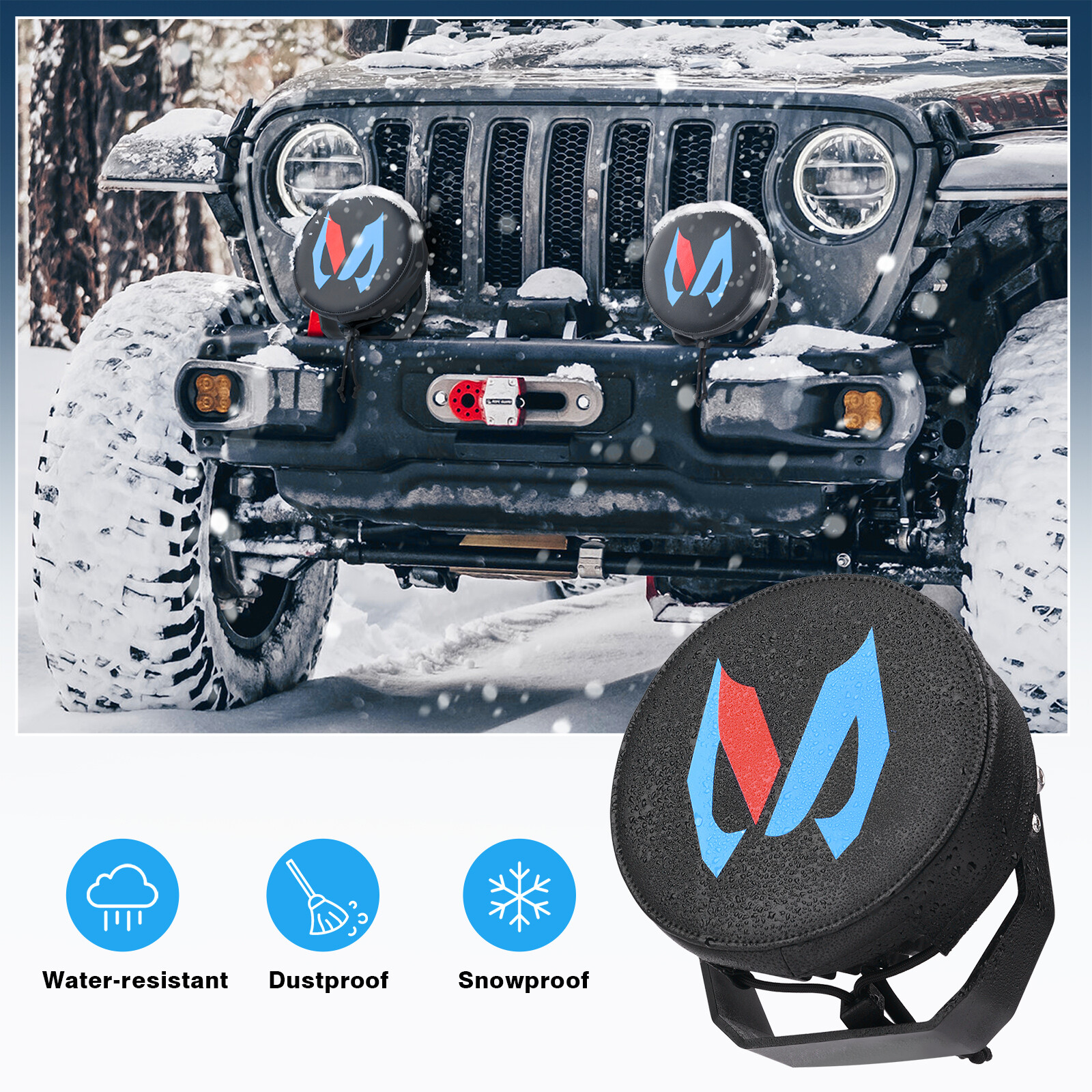 9″ Round LED Pod Covers Protective Dust Proof CapsFor Truck Jeep Off Road Light