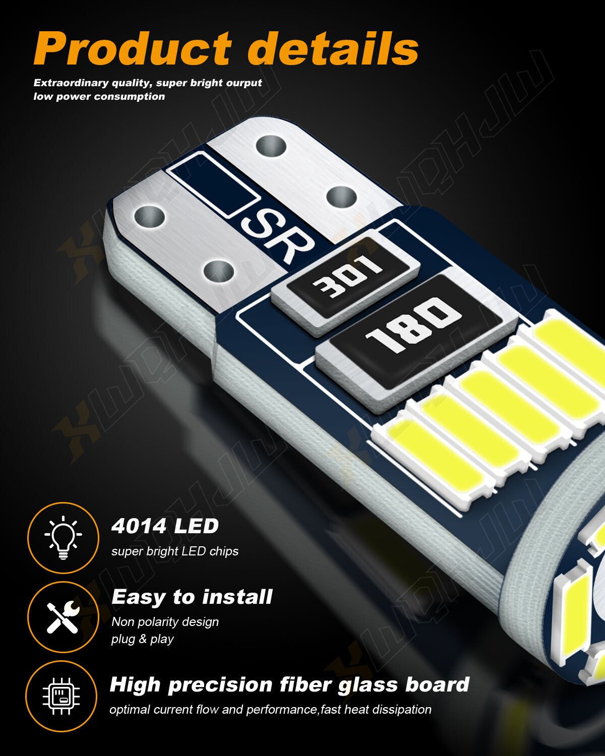 Pure White LED Inner Tail Light Bulb Super Bright 2825 168 192 194 175 2821 T10