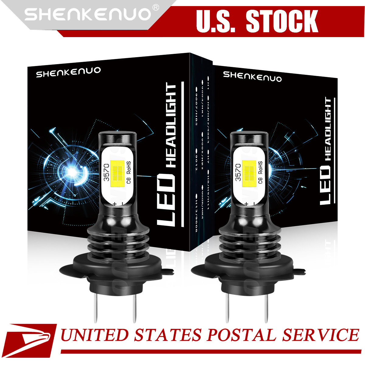 For Yamaha YZF-R6 2003-2015 YZF-R1 06-2016 – 2x Bright H7 LED Headlight Bulbs