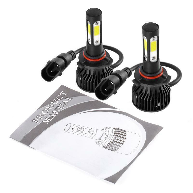 4-Sides 9006 HB4 2400W 360000LM LED Headlights Conversion Kit Hi/Low Bulbs 6000K