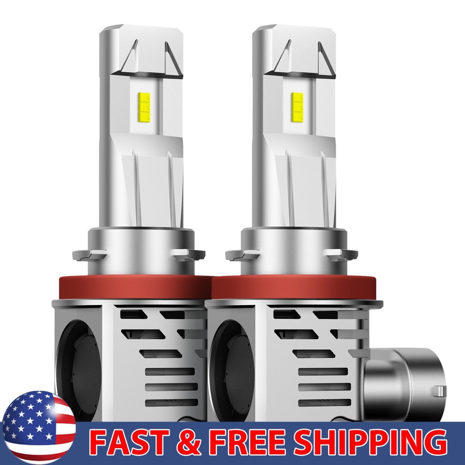 AUXITO H11 LED Headlight Bulbs White Low Beam Conversion Kit Super Bright 120W
