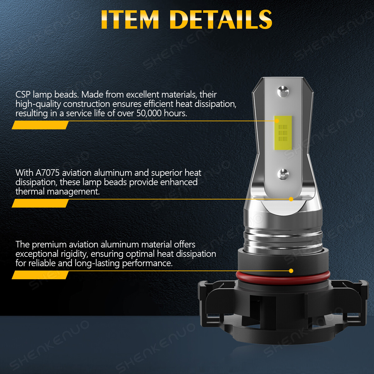 For 2014 2015 GMC Sierra 1500 LED Headlight Hi/Lo + Fog Light Bulbs Combo 6000K