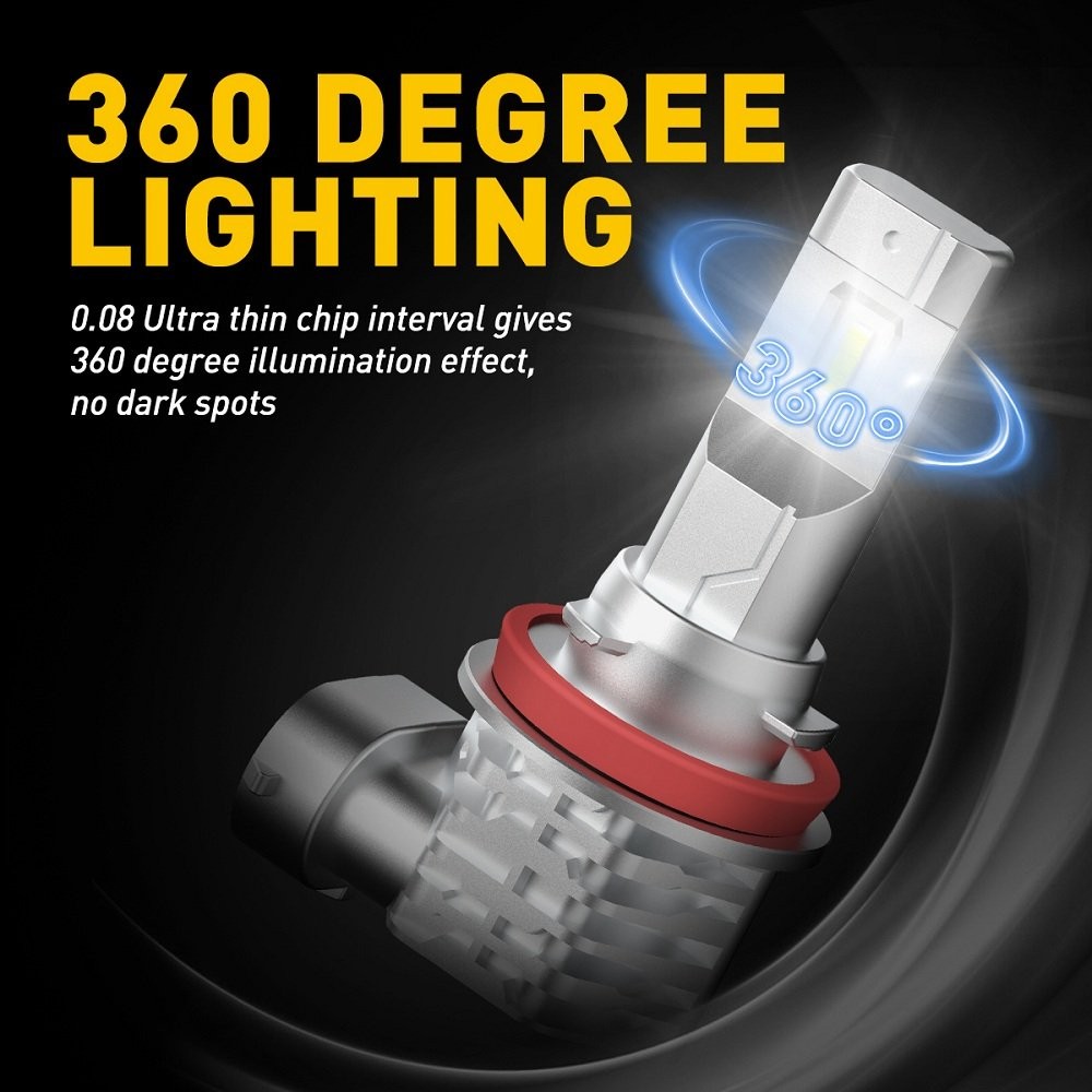 AUXITO 9005 9006 H11 LED Headlight Fog Light Kit High Low Beam Bulbs 36000LM T
