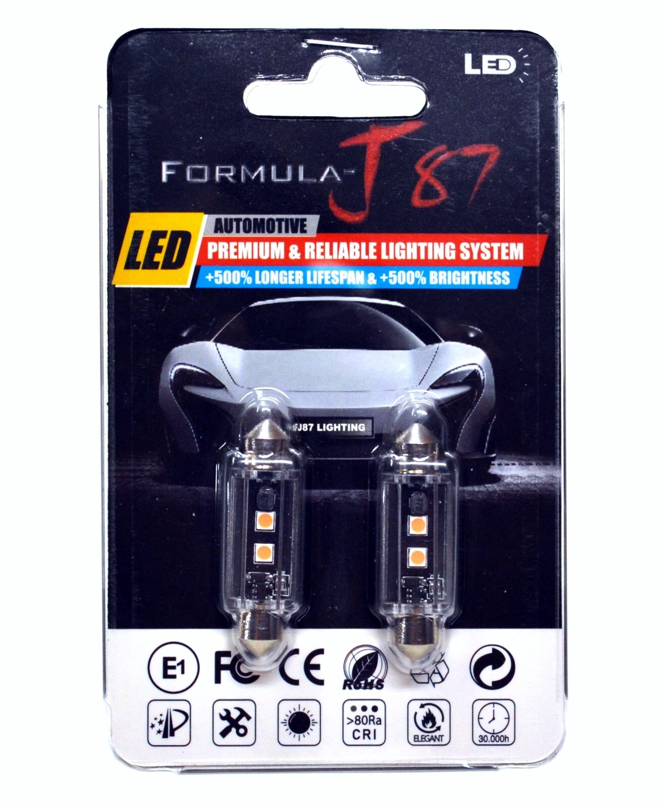 LED Light Canbus Error Free 212-2 5W Purple Two Bulb Interior Map Festoon Lamp
