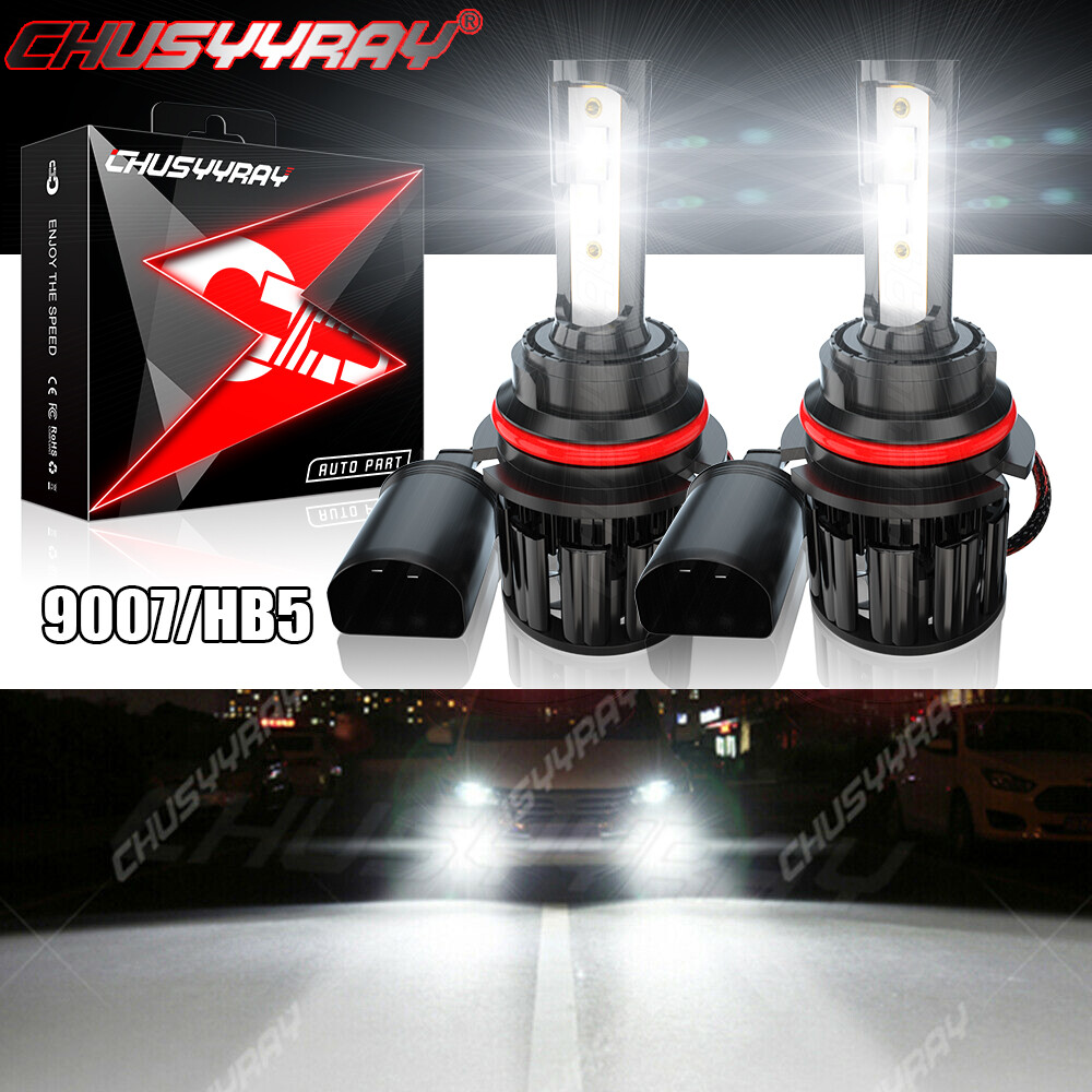 Pair 9007/9004 LED Headlight Bulbs for Dodge Ram 1500 2500 3500 2002-2005