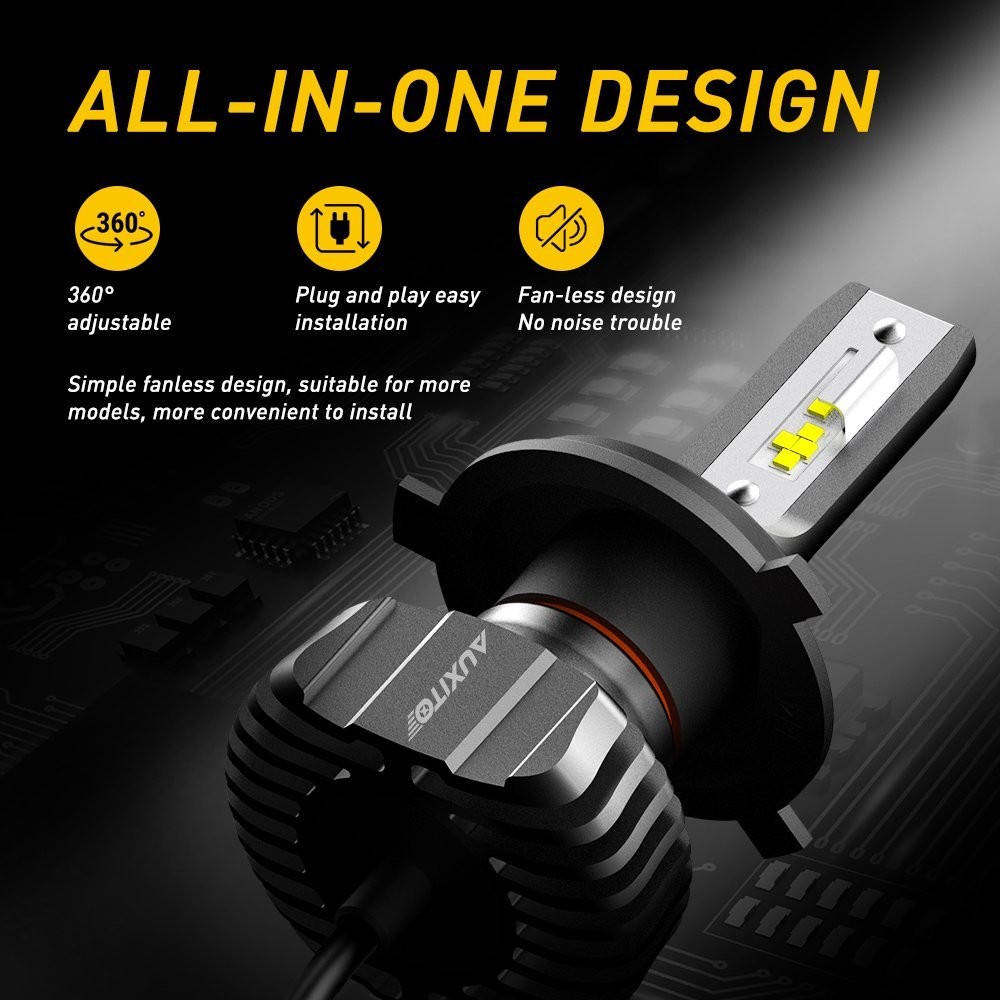 H4 9003 HB2 LED Headlight Bulb Hi/Lo Beam Super Bright 6500K Canbus Ready