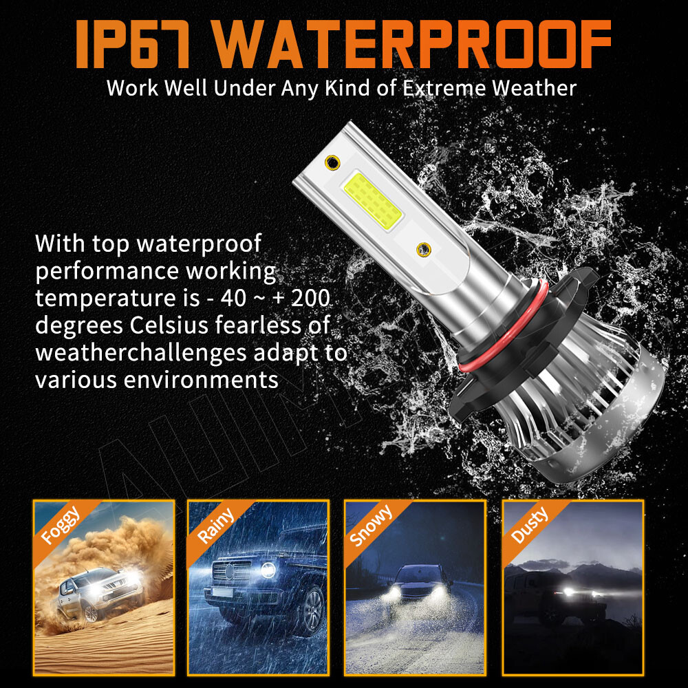 For Honda Civic 2016 2017-2019 2020 – 6x LED Headlight Hi Lo Beam + Fog Bulbs BY