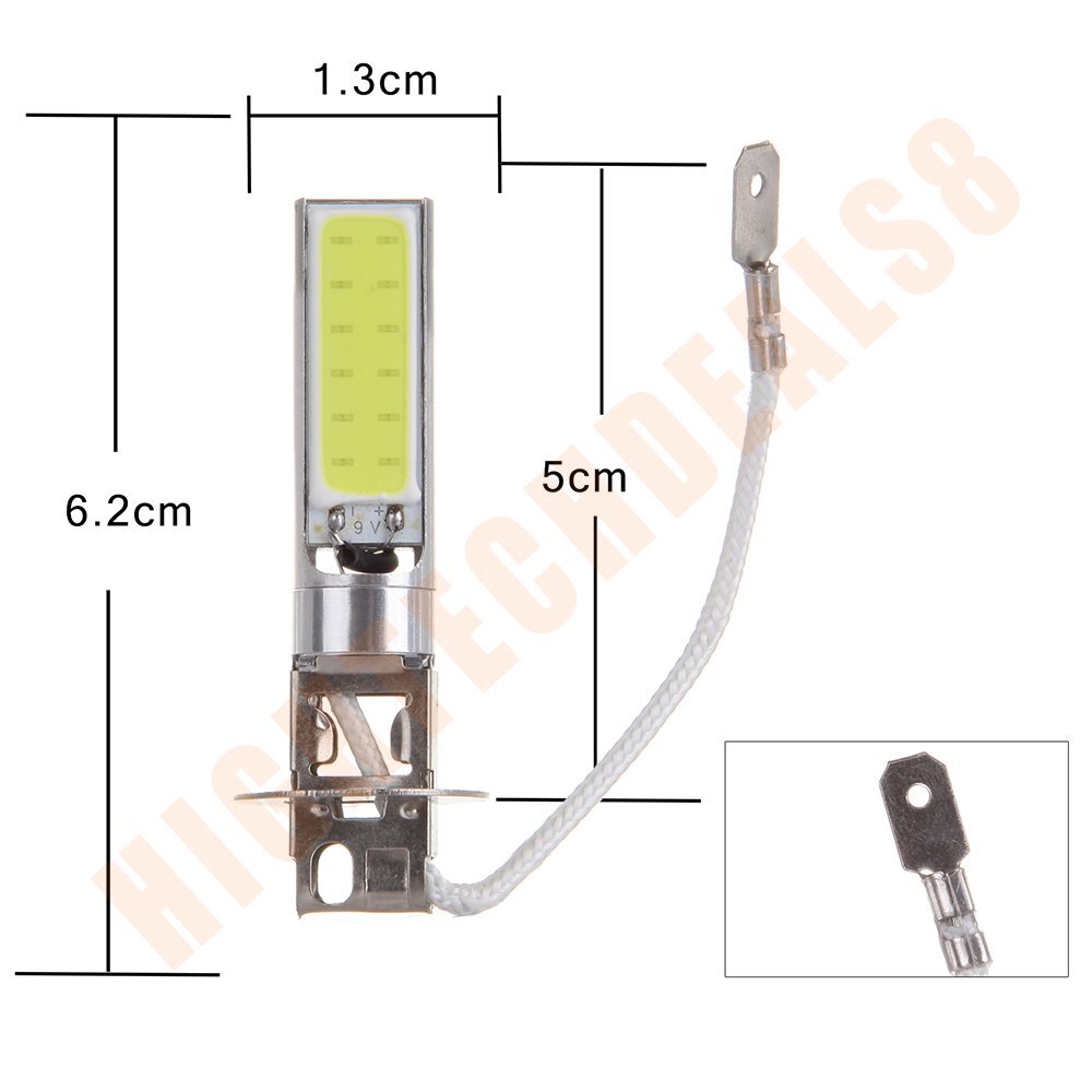 Bright For H3 LED Fog Light 24 SMD Car Bulb 6000K 24SMD Pure White Lamp