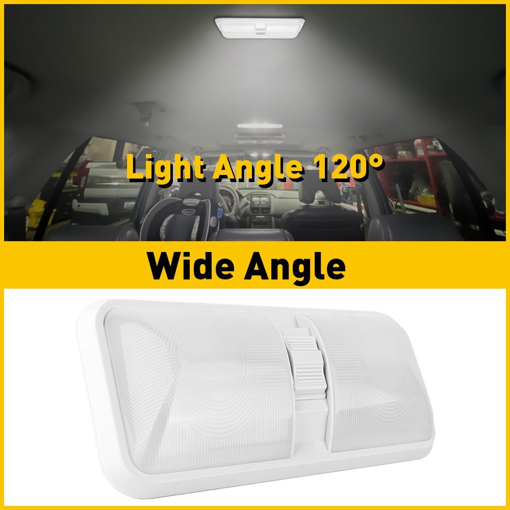 RV Interior 48 Light LEDs Ceiling Camper Trailer 11V-18V 600LM with Switch White