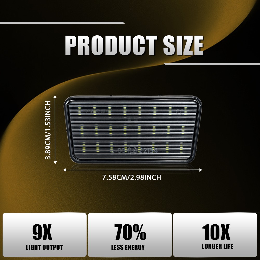 Rear Clear White LED License Plate Tag Light For Jeep 2018 19-up Wrangler JL EPU