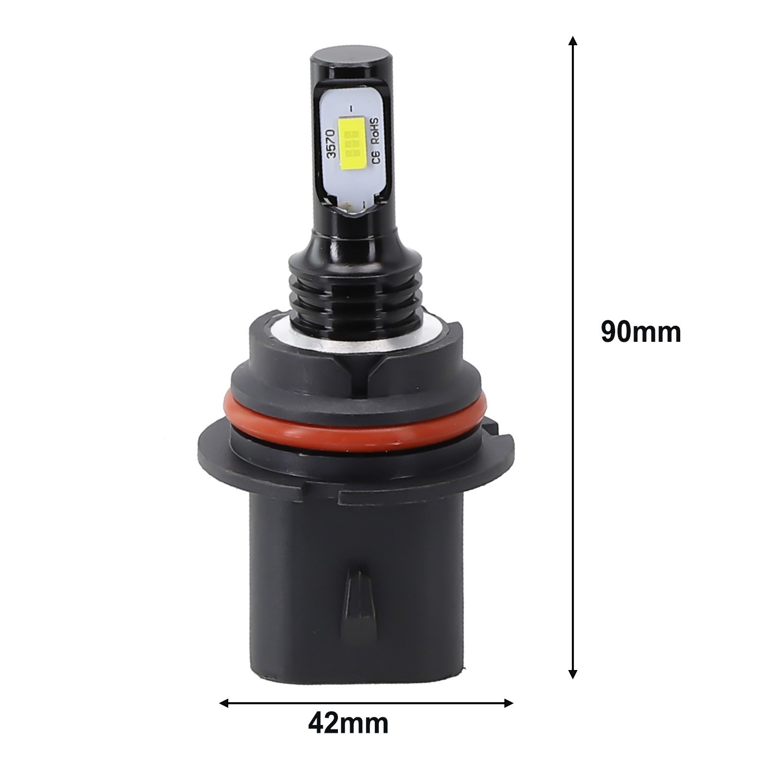 LED Car Headlights Internal Drive Single Beam White Light 2Pcs 50000hrs