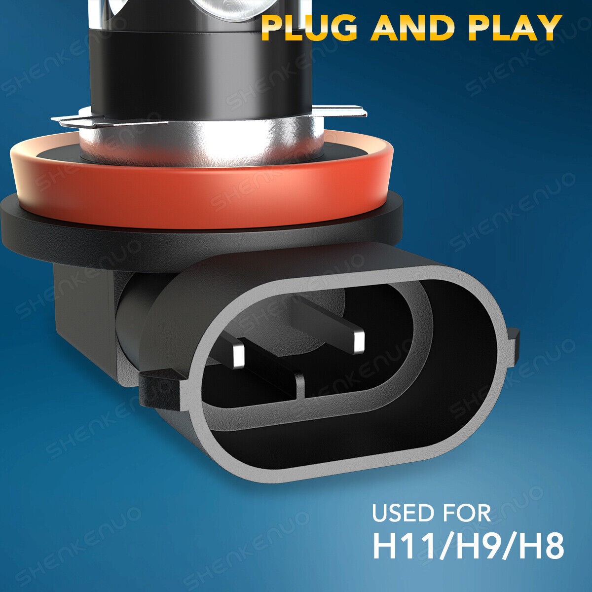 H7+H7+H11 Combo Mini LED Headlight Bulb High Low Beam fog Light 6500K Lamp Bulbs