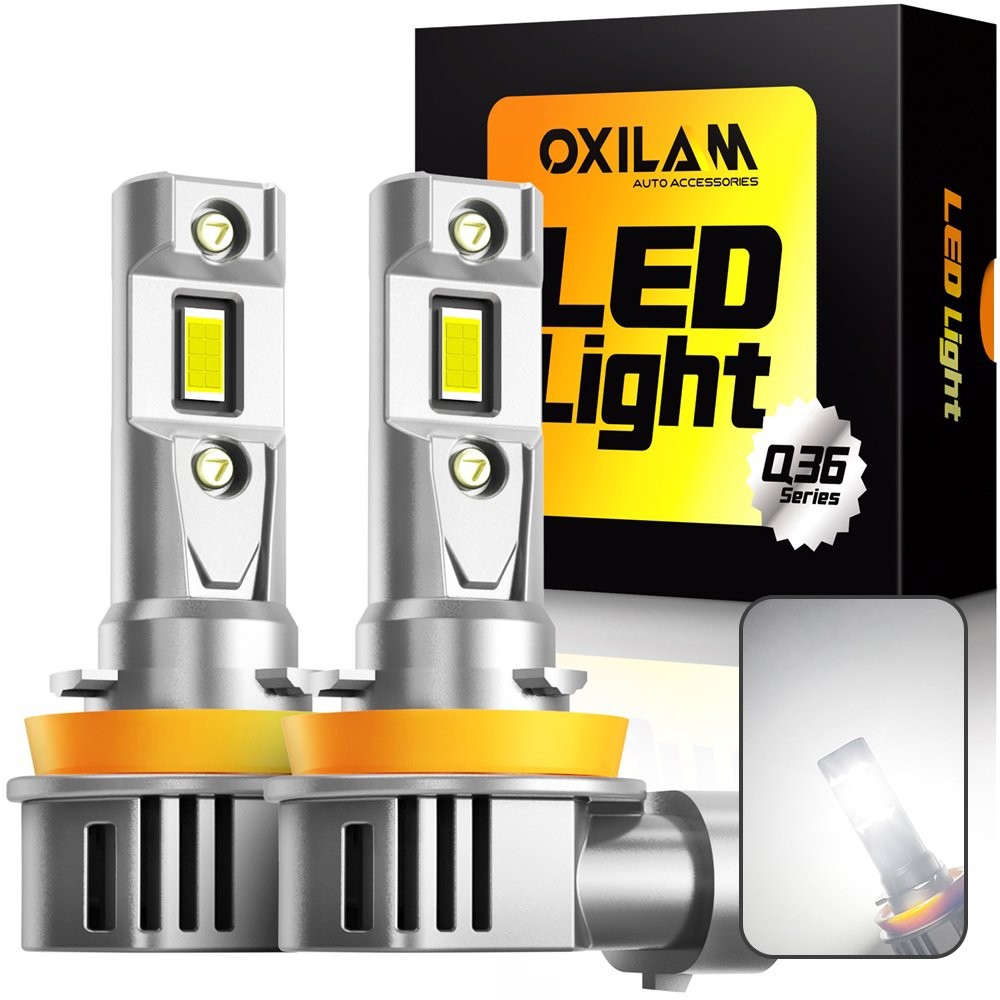 2X LED Headlight H11 High Beam Low Beam Bulb Super Bright 6500K Xenon White EAAE