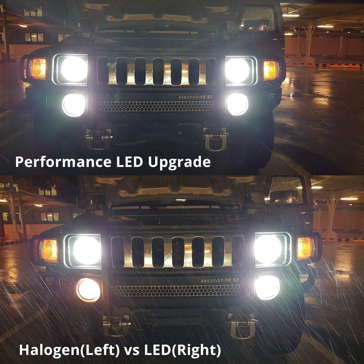 80W 2504 LED Fog Lights Bulbs 12276 Upgrade, 6000K Xenon White PG20/7 Base Ex…