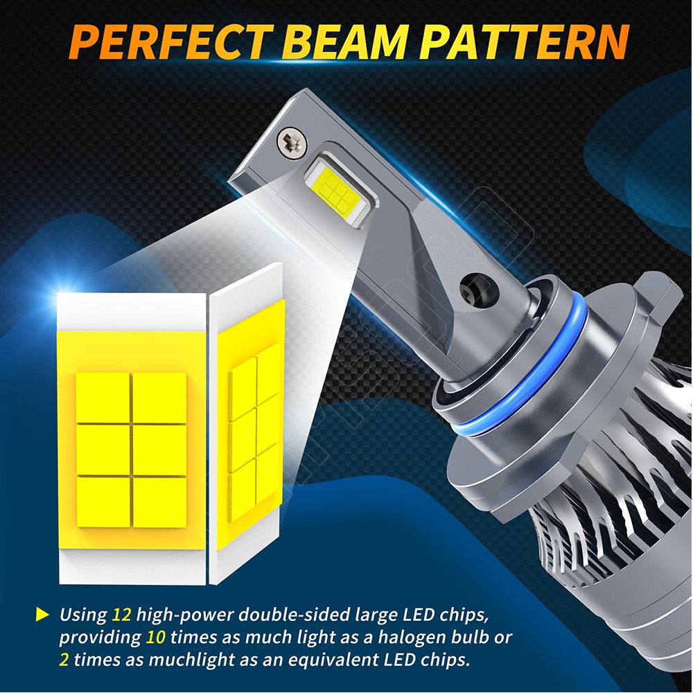 6000K White LED Headlight Hi/Lo Beam Fog Light Kit For Chevrolet S10 1998-2004