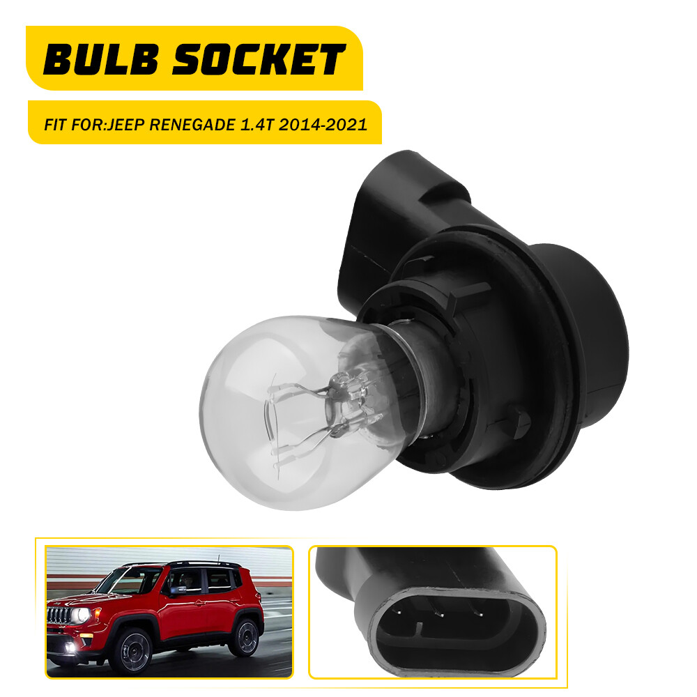 For 2014-2021 Jeep Renegade Front DRL Daytime Running Light Bulb Socket 3-Pin 2X
