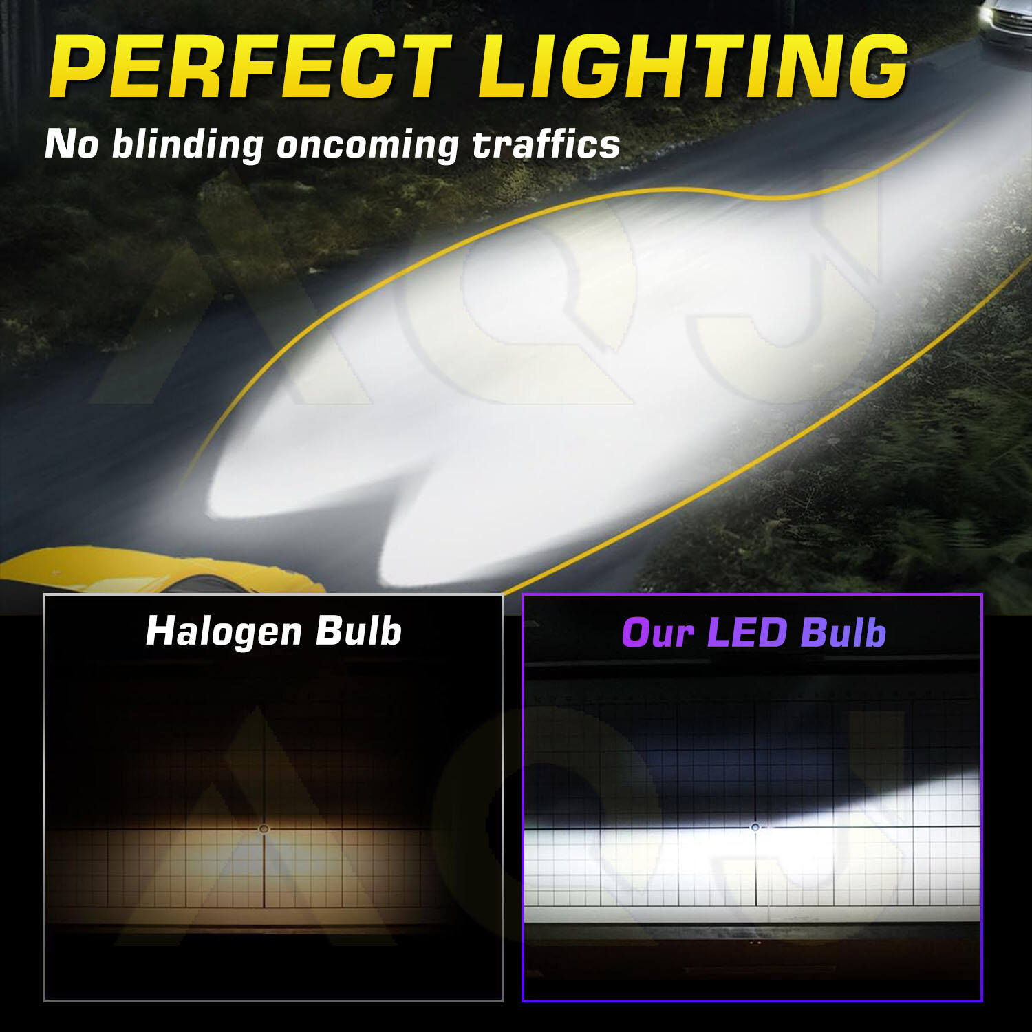 For Smart Fortwo 2008-2015 LED Headlight Bulbs Hi & Lo Beam Qty 4
