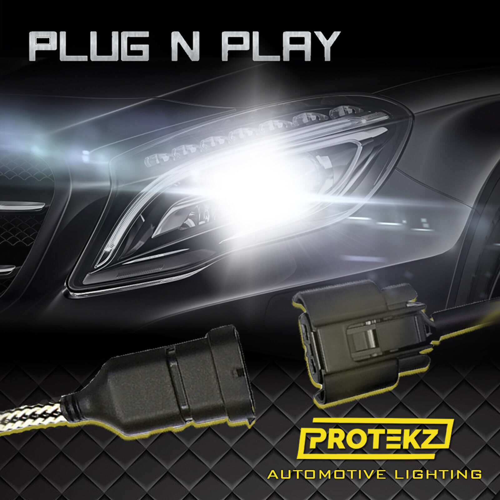LED Fog Light Kit Protekz H8 6000K 1200W for 2014-2015 Infiniti QX50 Bulb