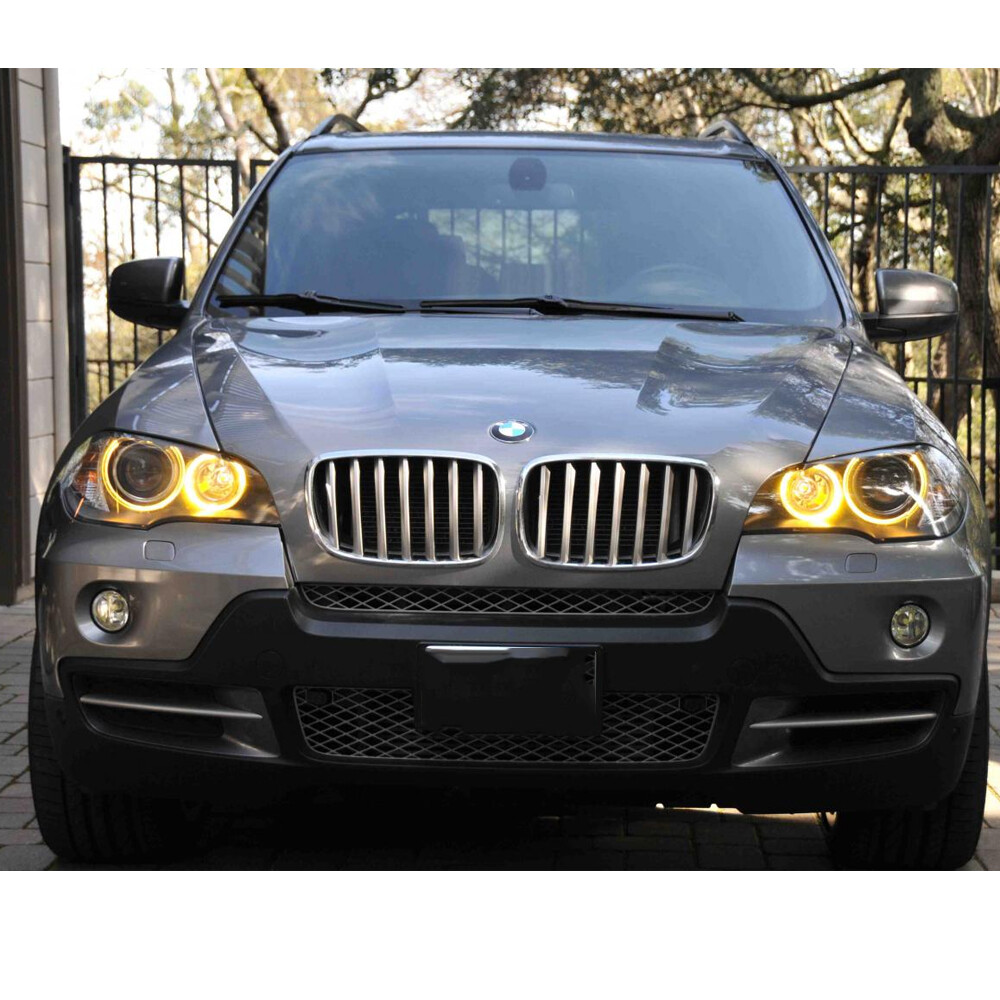 2x H8 Phone Control LED RGB Angel Eyes Halo Ring Bulb For BMW E90 E92 335i X5 X6
