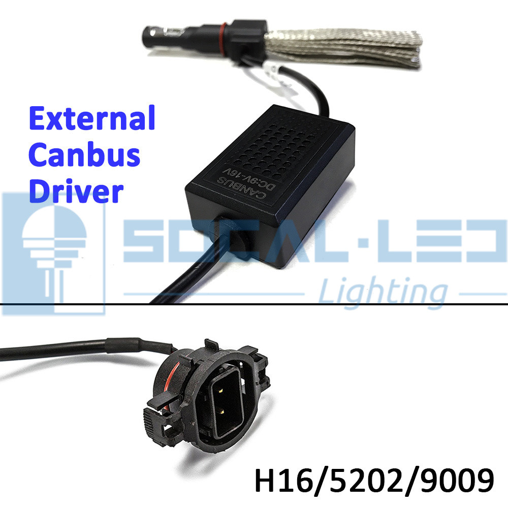 2x Fanless Canbus H16 5202 LED Conversion Kit Fog Light Bulbs 6000K Xenon White