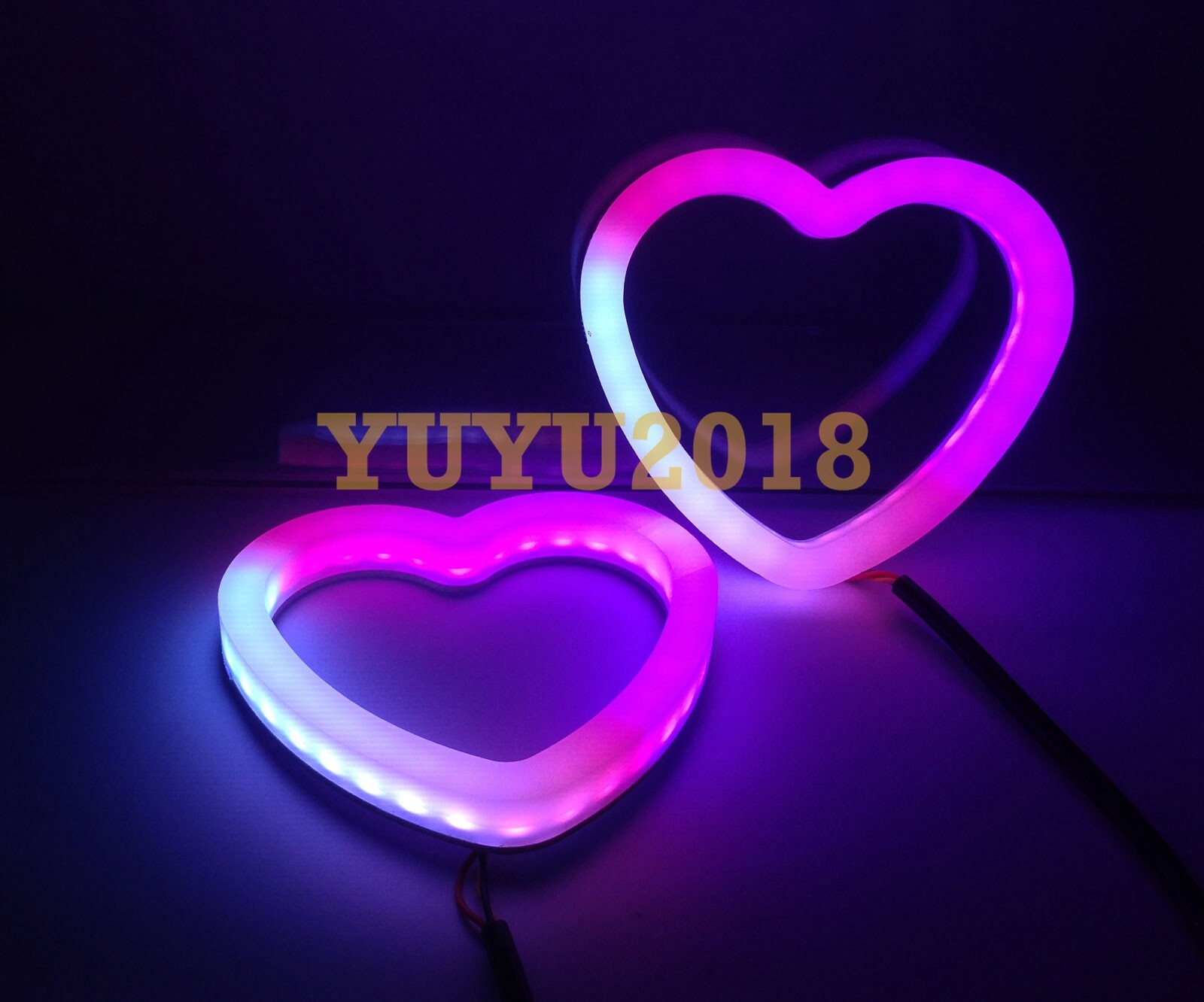 Dream color heart halo ring Flow series Chasing RGB LED Turn Signal DRL lamp