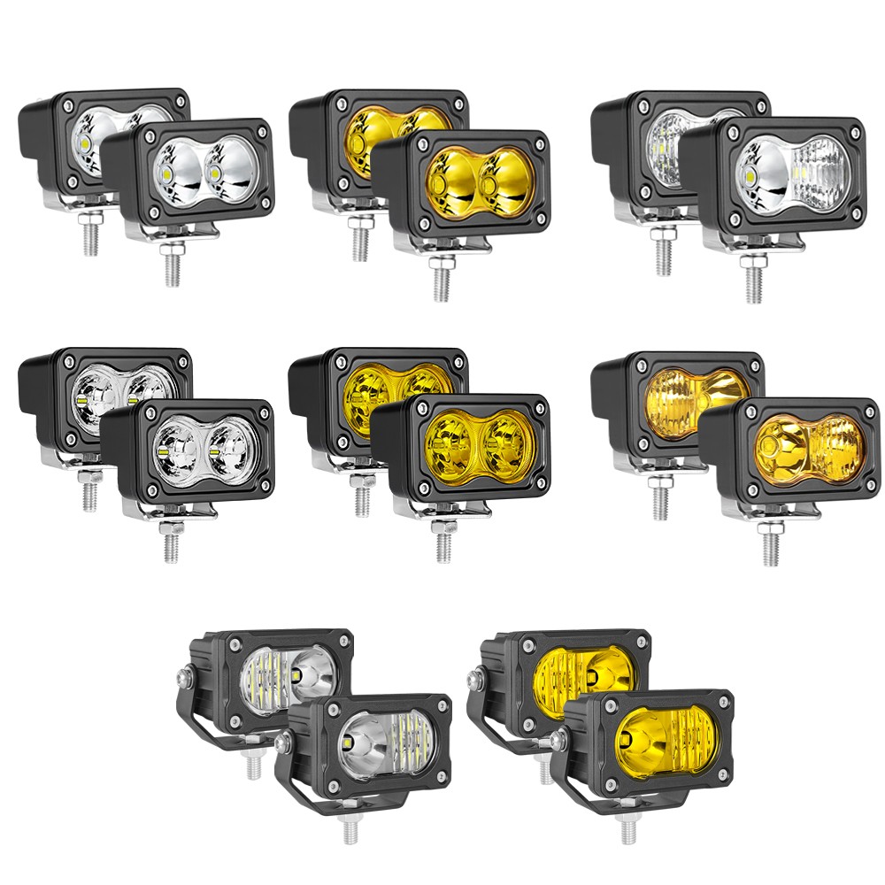 2x3inch LED Cube Pods Work Lights Driving Lamp Offroad ATV 4WD Truck SUV Fog 12V