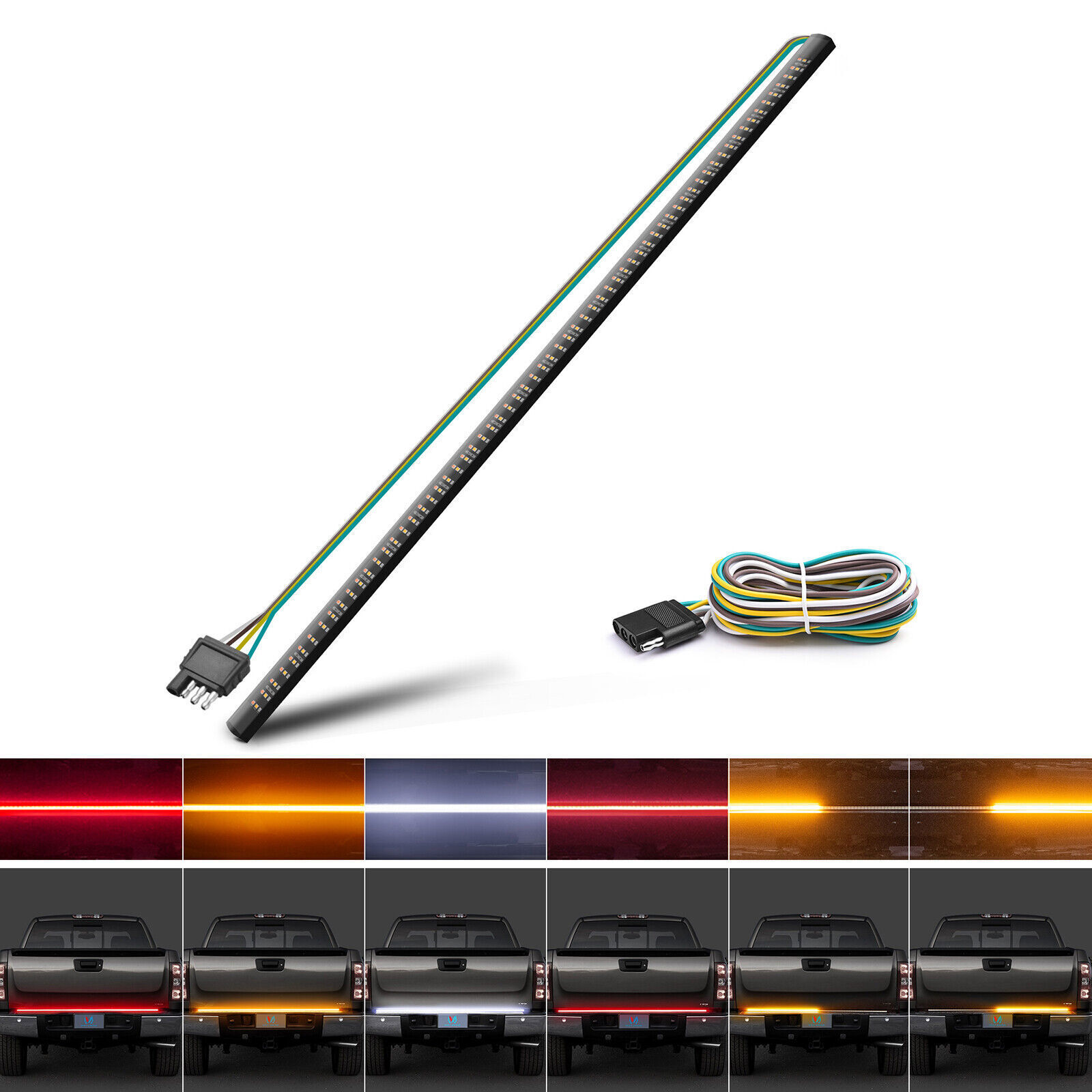 48″Inch Tailgate LED Light Bar Strip Brake Reverse Turn Signal Stop Tail Strip
