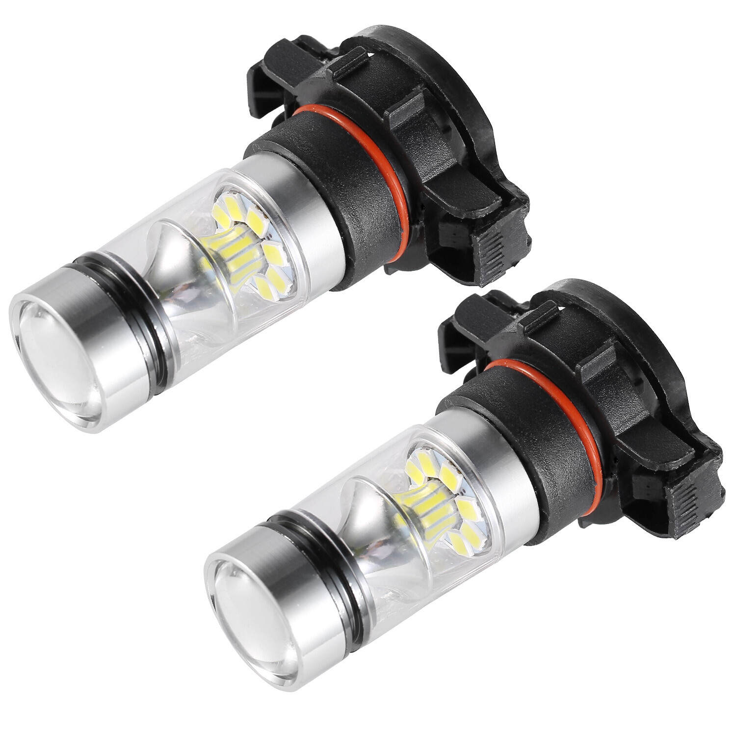 2x 100W 5202 H16 LED Fog Driving Light DRL Super Bright Waterproof 6000K White