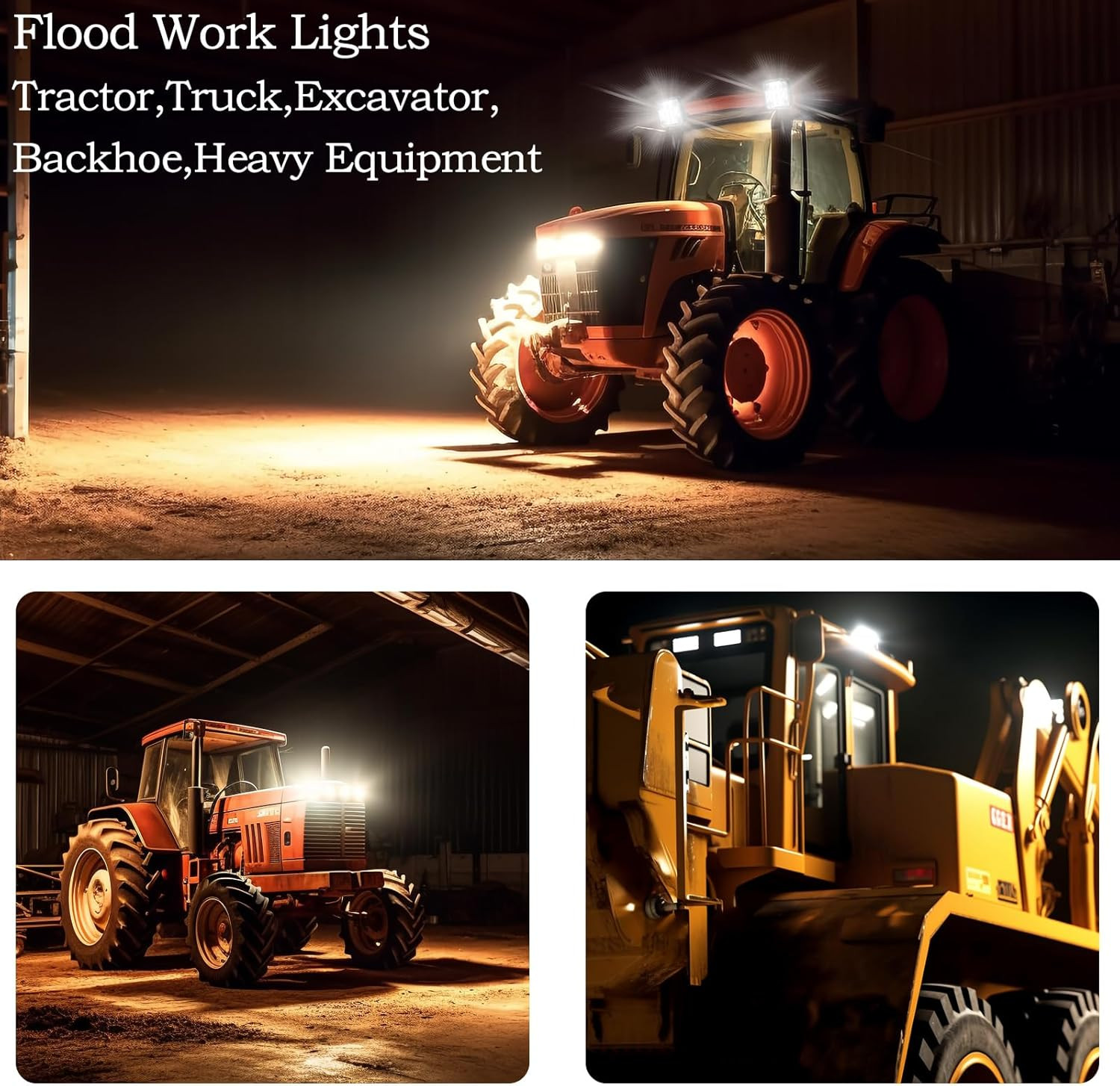 2PCS 48W 2.5″ Mini LED Work Light Truck OffRoad Tractor Lights Lamp 12V Square