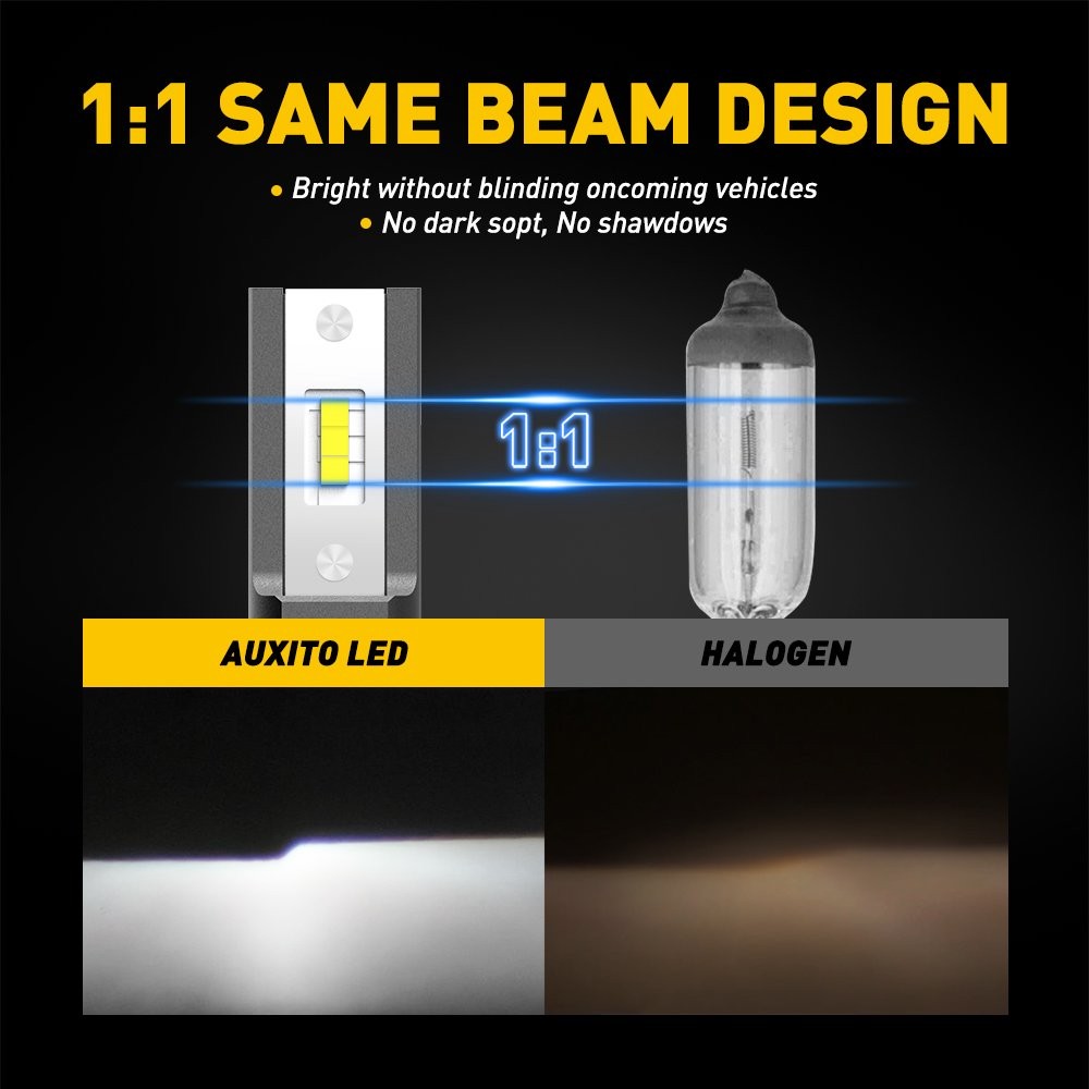 AUXITO 2x 9005 HB3 LED Headlight Bulbs Conversion Kit High Beam 60000LM 6500K