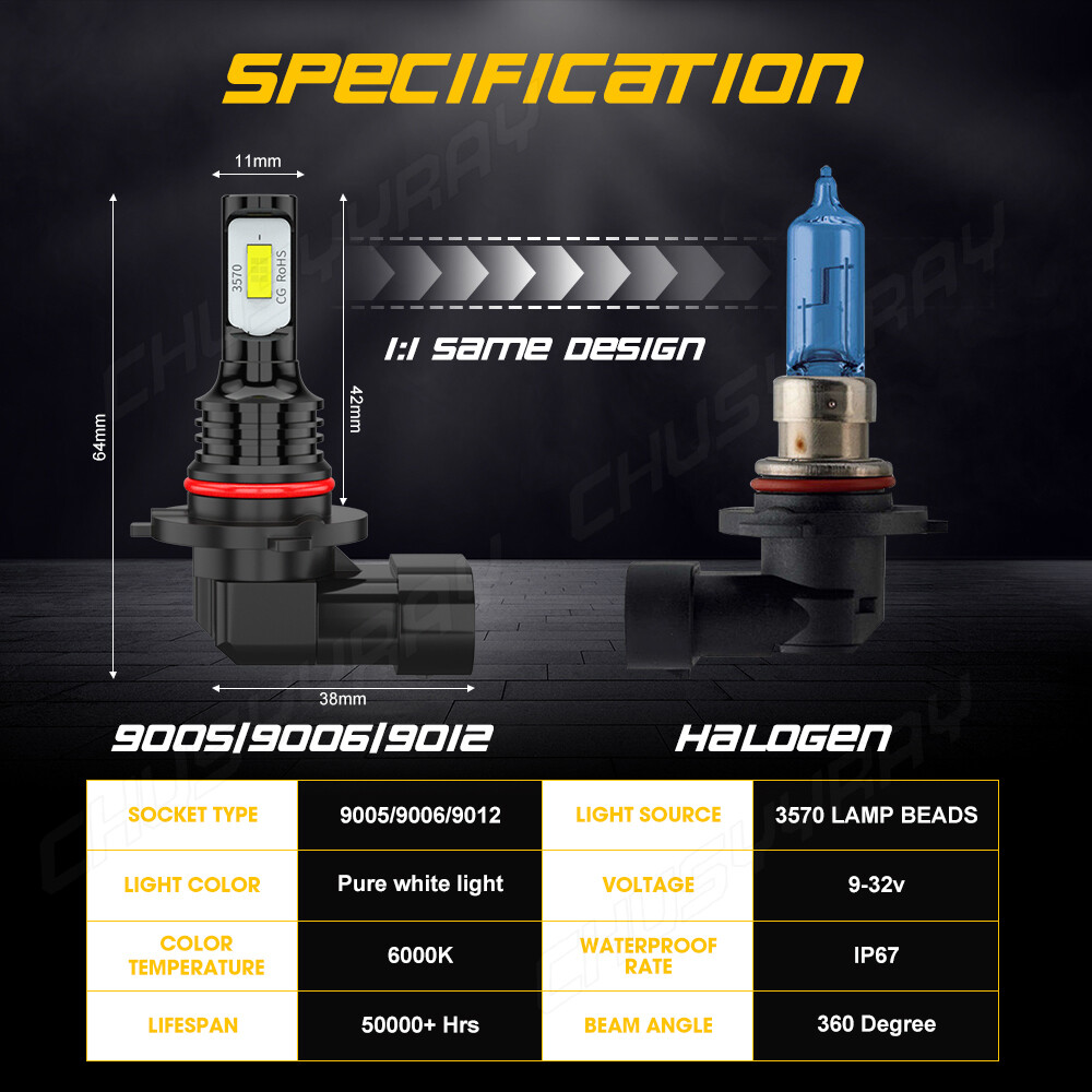 Para For Chevy Tahoe 2001-2006 6x Combo 6000k faro LED blanco + luz antiniebla